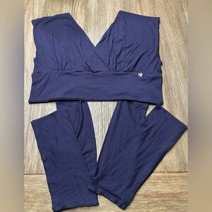 le vertige Blue Criss-Cross Crop Top - Size 2
